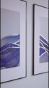 Navy Ocean Real Silver Set Of 2 Posters 50x70cm